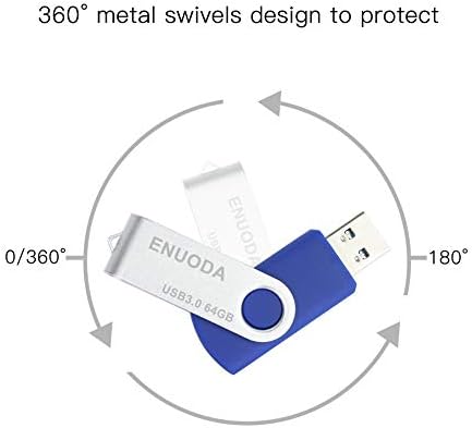 64GB כונני פלאש USB 5 חבילה ENUODA USB 3.0 כונן הבזק 64GB כונני אגודל זיכרון אחסון נתוני אחסון קפיצה כונן סובב