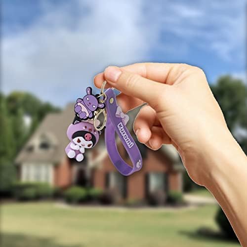 פיקסו חמוד מחזיק מפתחות מתנה-קוואי אנימה מחזיק מפתחות עם קסם קריקטורה קיטי, מחזיק מפתחות טבעת עבור רכב מפתח