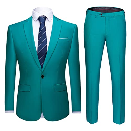 כפתור אחד של Maiyifu-GJ לגברים אחד 2 חלקים חליפות חליפות חתונה רשמית מוצקה טוקס בלייזר ומכנסיים
