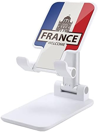 צרפת ברוך הבא דגל טלפון סלולרי מתקפל עמדת זווית מתכווננת גובה טבליות מחזיק