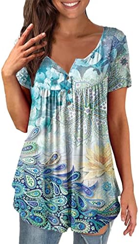 לנשימה בתוספת גודל קיץ ארוך שרוול כיכר צוואר טרנדי מקרית נשים חולצות חולצות גרפי קלאסי