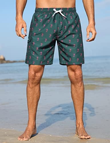 נונו גברים של בגד ים עם דחיסת אוניית מהיר יבש מים ספורט לגלוש חוף מכנסיים קצרים עם כיס