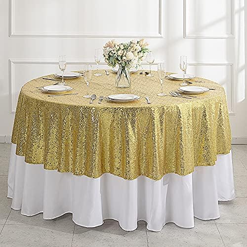 Pufogu 108 עגול זהב עגול שולחן שולחן נצנצים מטליות שולחן זהב ליום הולדת לקישוטים למקלחת לתינוקות כלות יום