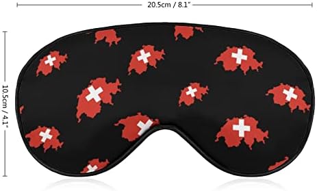 מפת דגל של שוויץ ישנה מסכת עיניים מכסה עיניים חמודה כיסוי עם רצועה מתכווננת לנשים לילה גברים