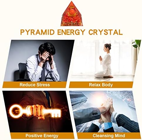 פירמידה אורגון אנרגיה חיובית, פרח פירמידה של קריסטל חיים קוורץ עם אגת, הגנה על קריסטלים מחולל אנרגיה