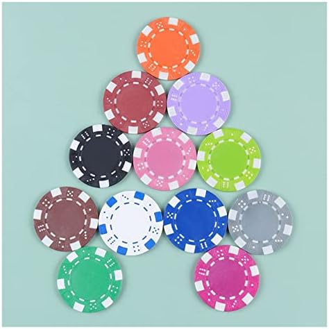 Bave 10pcs Chips Poker ABS+ברזל+שבב פוקר חימר טקסס Hold'em פוקר מטבעות מתכת מטבעות פוקר אביזרי צ'יפס