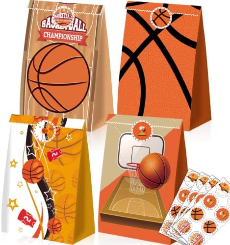 24 יח 'תיקי מתנה בכדורסל תיקי מסיבות כדורסל תיקי כדורסל גודי תיקי לכדורסל נושא ליום הולדת ציוד למסיבות