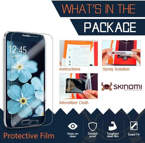 מגן מסך Skinomi התואם ל- LG G PAD II 8.0 SLEAR TECHSKIN TPU TPU אנטי-בועל HD סרט HD