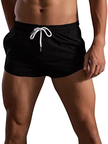 גזעי שחייה של ZHDD לגברים, קיץ 3 אינץ 'מכנסי חוף קצרים מהיר יבש יבש בגד ים מכנסיים נמתחים נופשים