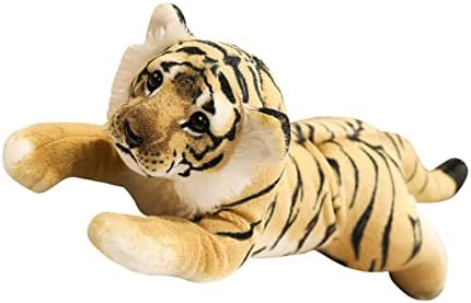 Esquirla חיות קטיפה חמודות כרית קטיפה צעצועים לספה חדר שינה מתנה לילדים, נמר 48 סמ