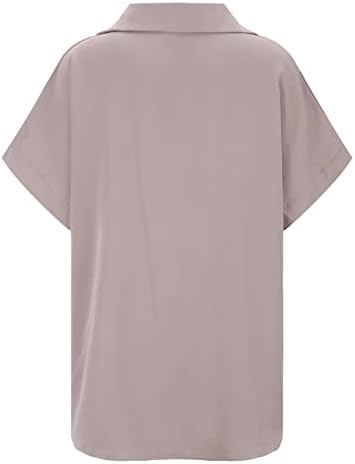 בתוספת גודל חולצות לנשים חולצות לנשים מתגנדר קצר שרוול חולצות עבור קל משקל צוות צוואר מקרית טוניקת חולצות