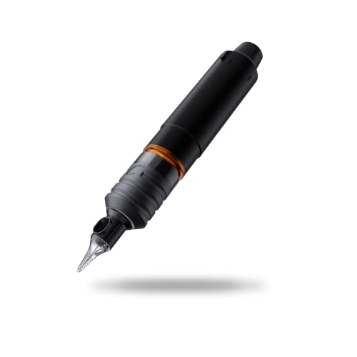 שאיין הוק יוניו קעקוע עט, כל ב 1 קעקוע מכונת, מתכוונן שבץ, מקצועי עבור כל סוגים של קווים והצללה, שחור