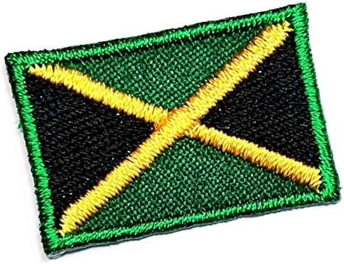 פעם דגל ג'מייקה דגל רקום ברזל אפליקציה על תפירה על תיקון דגל ג'מייקה קאנטרי טלאים לאומיים מלאכת אביזר בגדי