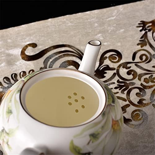 TDDGG 15 PCS משובח רויאל קווי זהב מדבקת קרמיקה סט קרמיקה שושן עצם פרח סין קפה סט חרסינה כוס תה תה כוס