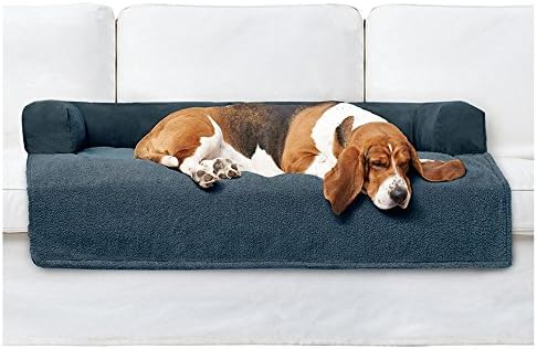 מיטת כלבים של ספה פרימיום של Pawtex, 50 אינץ ', X-LAGER/JUMBO, כחול
