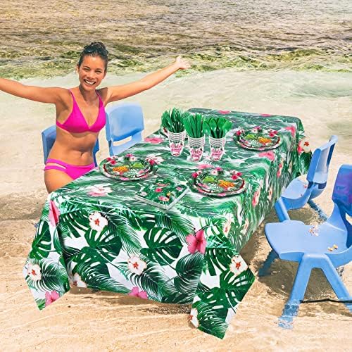 דורוני 169 חתיכות הוואי מסיבת כלי שולחן סט טרופי נושא מסיבת צלחת מפת שולחן כוס מפיות סכום משמש, אלוהה ספקי