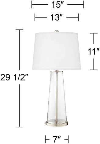 צבע + בתוספת ליאו מודרני שולחן מנורות 29 1/2 גבוה סט של 2 פוקסיה ורוד זכוכית מחודד טור רגיל לבן