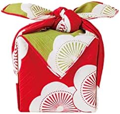 פורושיקי הפיך יפני-בד עטיפה מסורתי לקופסת אוכל או מתנות- כותנה - 18.9 על 18.9 אינץ ' - אדום
