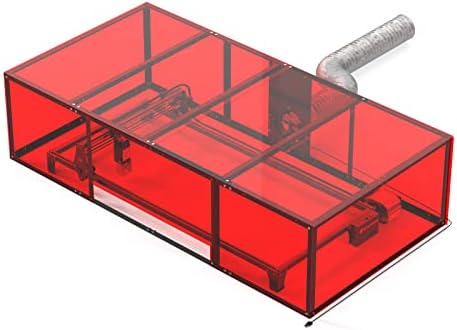 חרט לייזר xixian, מכונת חריטה לייזר קופסת מגן אבק אבק 1440x720x360 ממ פליטה עשן עם מאוורר יניקה
