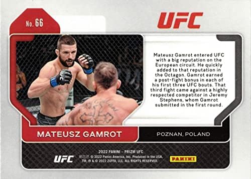 2022 Panini Prizm UFC 66 כרטיס טירון של Mateusz