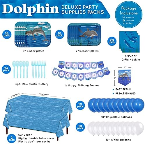 דולפין דלוקס ספקי צד חבילות-דולפין ספקי צד, אוקיינוס נושאים מסיבת קישוטים, תחת ים מפלגה, דולפין