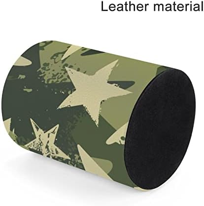 הכוכבים צבאיים ירוקים כוכבים צבאיים מחזיק עיפרון עור עגול עגול איפור איפור מארגן שולחן כתיבה