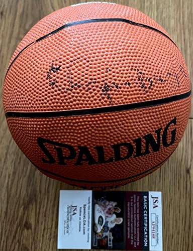 Elgin Baylor Willis Reed Auto Autograpth חתום Spalding NBA מיני כדורסל JSA - כדורסל חתימה