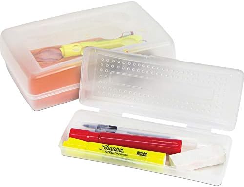 מארז אחסון קופסאות עיפרון פלסטיק ברור