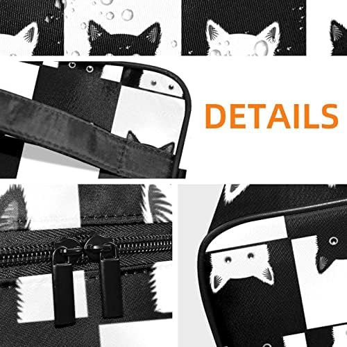 רקע חתול שחור לבן רקע איפור איפור איפור מארגן תיק קוסמטיקה קוסמטיקה לקוסמטיקה, מוצרי טיפוח, מברשות