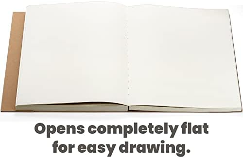 סט של אלסוי של 3 ספר רישומים של Kraft & Revistbook, A5/A4/B5 סקיצה ספר סקיצה כתב עת מחברת עם נייר עבה לציור