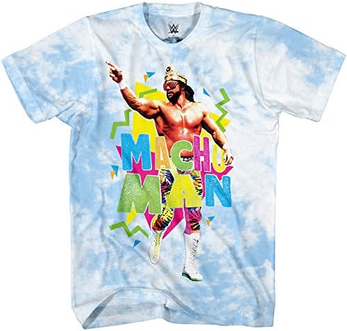 חולצת איש מאצ'ו Mens Mens - Macho Man Randy Savage Superstar Tee - חולצת טריקו להיאבקות אלופת העולם