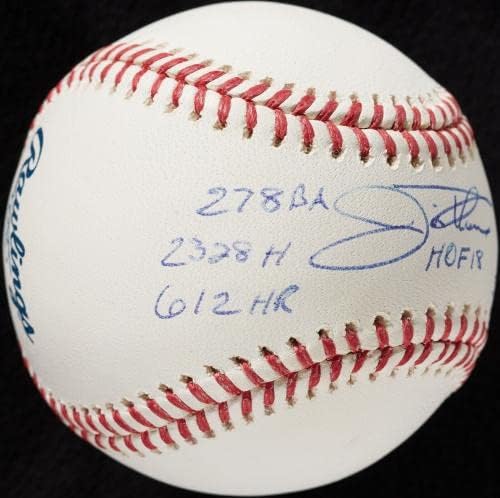 ג'ים תום חתם על כבדות בייסבול בייסבול בייסבול MLB קנאים אותנטיים - כדורי בייסבול עם חתימה