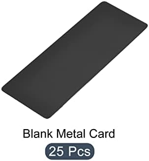 כרטיס מתכת מתכת מתכת 25 יחידות, לוחית אלומיניום צבועה - לשילוט דוי מקורה בבית, שחור