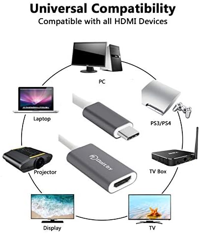DOITBY USB C ל- HDMI מתאם 4K עבור סמסונג גלקסי S21/S20/10/9/8, MacBook Pro, MacBook, iPad Pro, MacBook