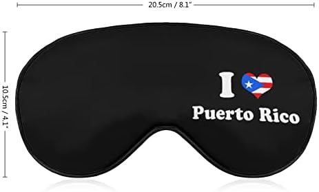 אני אוהב את פוארטו ריקו פורטו מסכת עיניים שינה מכסה עין רכה מכסה אורות חוסמים כיסוי עיניים עם רצועה מתכווננת