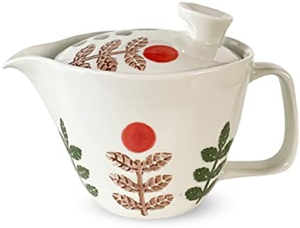 J-Kitchens קומקום עם מסננת תה, 8.5 fl oz, עבור 1 או 2 אנשים, Hasami Yaki, מיוצר ביפן, פינג פונג סיר אמא,