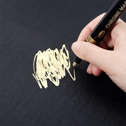 Agcfabs 1 pcs כסף/זהב/מראה נחושת מתכת כרום עט עט עט עט נוזלי עט צבע קבוע