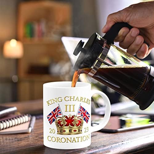 יוב קינג צ'ארלס ספל סורבציה, כוס תה 350 מל בהנצחה של המלך החדש של בריטניה, ספל קפה של כוס תה מודפס