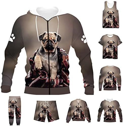 אופנה 3D הדפס מלא הדפס חיה כלב חיה פוג חולצת טריקו/סווטשירט/קפוצ'ונים רוכסן/ז'קט דק/מכנסיים חליפה מזדמנת