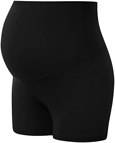 מכנסי יוגה ליולדות לנשים על אימון בליטת הבטן מכנסיים קצרים פעילים מכנסי יוגה זנב קשים