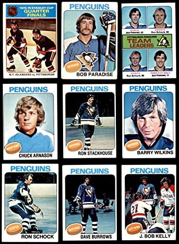 1975-76 Topps Pittsburgh Penguins ליד הקבוצה קבעה פיטסבורג פינגווינים GD+ Penguins