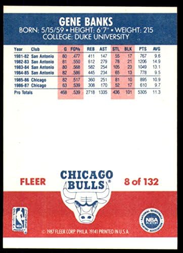 1987-88 Fleer 8 Gene Banks Chicago Bulls