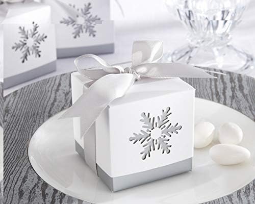 אריזת מתנה 6 יחידות לבן פתית שלג סוכריות תיק חתונה טובה אריזת מתנה חבילה מסיבת יום הולדת לטובת שקיות
