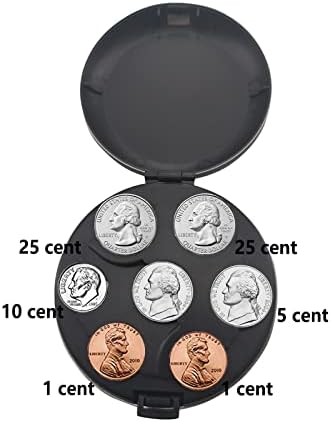 מודור מטבע ארגונית שינוי מחזיק, נייד כיס מטבע מתקן מקרה עבור ארהב רבעים, פרוטות, מטבעות, סנט אחד, מטבע