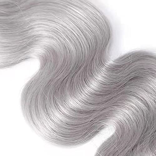 אומברה גריי שני טון שיער טבעי חבילות 1 ב אפור שיער טבעי חבילות גוף גל צרור ברזילאי רמי שיער חבילות שיער וויבס