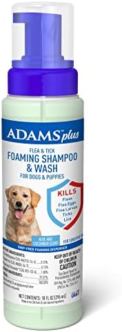 אדמס פלוס פרעוש & מגבר; שמפו קצף לתקתק & מגבר; לשטוף לכלבים & מגבר; גורים מעל 12 שבועות / טיפול