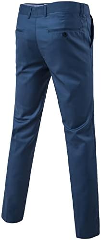גברים של אופנתי רזה למתוח מכנסיים מוצק צבע סקיני להתאים נוחות חליפת מכנסיים נוחות קלה עסקים מכנסיים