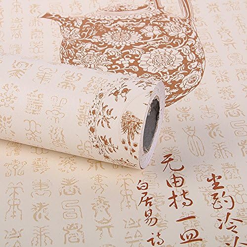 SimpleLife4u בסגנון סיני קומקום תאי מדף דבק עצמי אניה ריהוט נשלף נייר נייר דקורטיבי ארון ספרים קיר תה