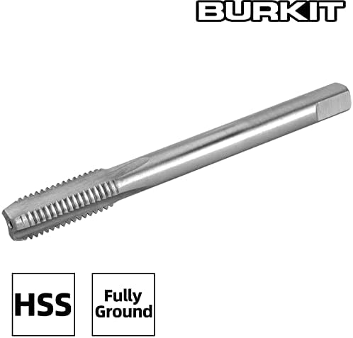 Burkit 15/64 -28 un Thread Lap Bead Rater, HSS 15/64 x 28 ברז מכונה מחורץ ישר Un ישר