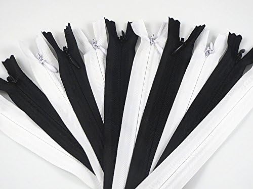 יאקה 30 יחידות ניילון רוכסנים בלתי נראים כלים תפירה אביזרי בגד 9 אינץ 'רוכסנים בלתי נראים צבע שחור צבע